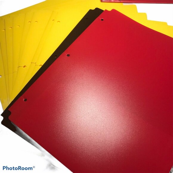 Notebook Lot Red 520 Sheet/Red 175 Sheet Notebook Paper Dividers Protectors - Picture 8 of 9